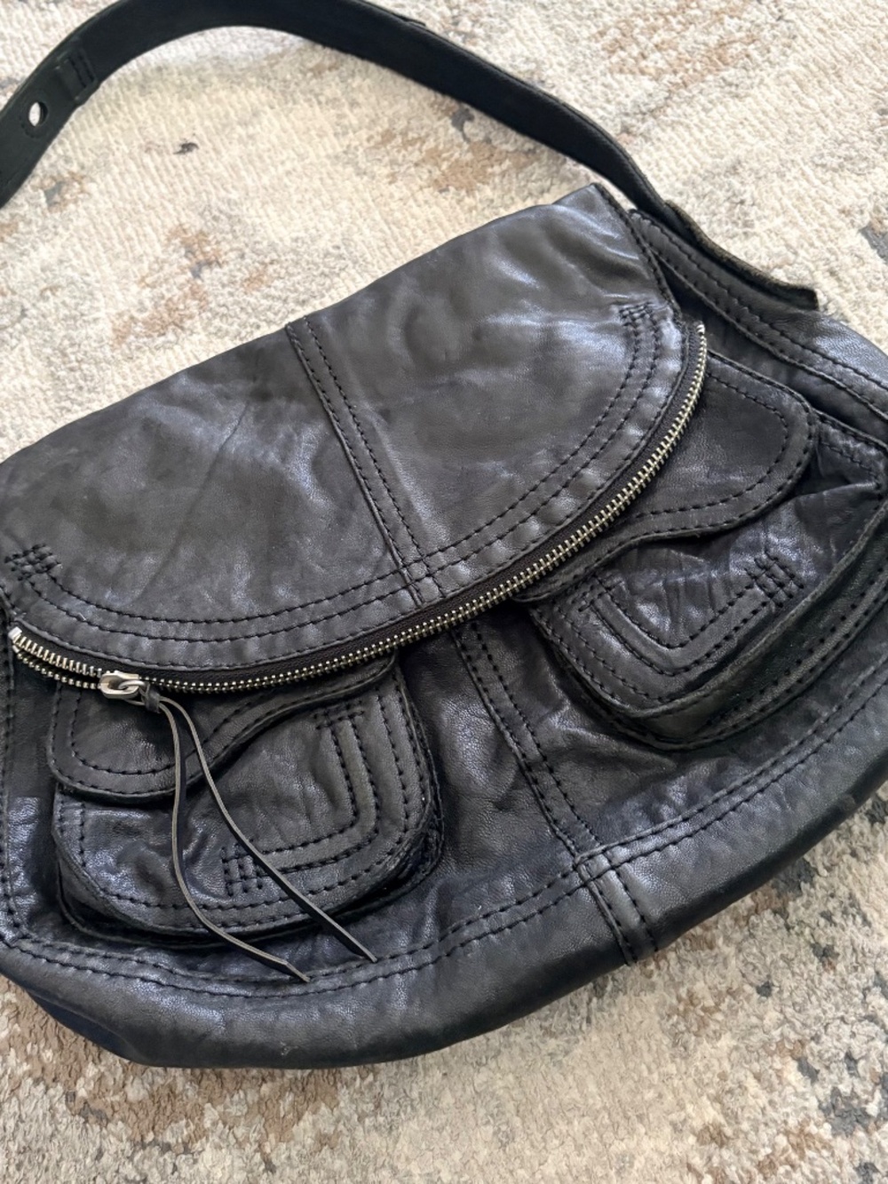 Lucky Brand Stash Hobo Bag – Black Leather - Picture 2 of 9